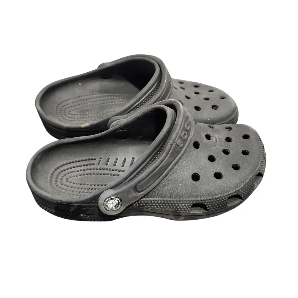 Crocs Classic Clogs Black Unisex Slip On Comfort Shoes Size‎ M5 W7